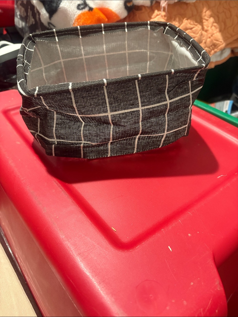 Black Grid Toiletry Pouch - Unbranded